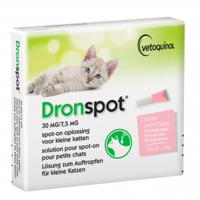Dronspot 30 mg/7,5 mg Spot-on oplossing voor katten (0,5 - 2,5 kg) 2 pipetten - thumbnail