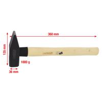 KS Tools 142.1400 1421400 Bankwerkershamer 1268 g 360 mm DIN 1041 1 stuk(s) - thumbnail
