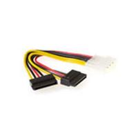 ACT Molex 4-pin naar 2x SATA splitter voedingskabel M/F - thumbnail
