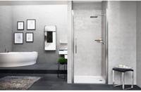 Novellini Young 2.0 1B draaideur voor nis 87/91x200cm zwart/helder y21b87-1h - thumbnail