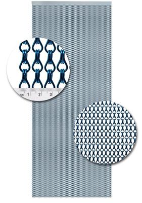 Vliegengordijn Aluminium Blauw - 90cm x 210cm