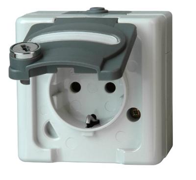 Kopp 103456009 BlueElectric Compleet Wandcontactdoos met randaarde afsluitbaar spatwaterdicht Grijs 1 stuks 1 stuk(s) Kopp 103456009 BlueElectric Compleet Wandcontactdoos met randaarde afsluitbaar spatwaterdicht Grijs 1 stuks 1 stuk(s)