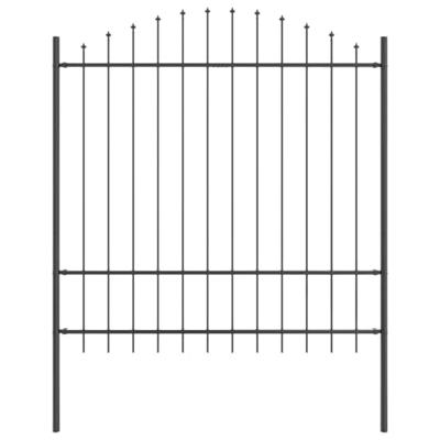 Tuinhek 3 pcs Grijs 170 x 215 cm Gepoedercoat staal