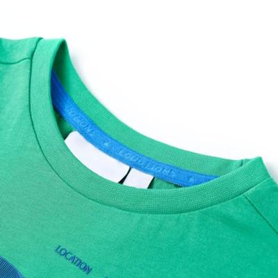 Kindershirt met voetbalprint 128 groen