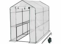 Teien broeikas 186x120x190 cm - Tuinkas | Serre | Kweekkas - Incl. 4 metalen kweekplanken - thumbnail