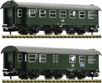 Fleischmann 809910 N set van 2 ombouwwagens 2e klas van de DB Fleischmann 809910 N set van 2 ombouwwagens 2e klas van de DB