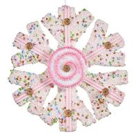 Kerstversiering Krist+ Wit Roze Sneeuwvlokken 17 x 6 x 17 cm (8 Stuks) - thumbnail