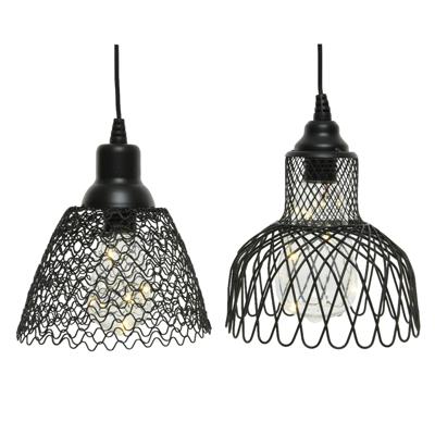 Hanging light ijzer D15-H15 cm zwart Decoris - Decoris