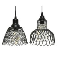 Hanging light ijzer D15-H15 cm zwart Decoris - Decoris - thumbnail