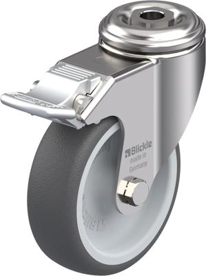 Blickle LKRXA-PATH 101G-FI Zwenkwiel met rem Wieldiameter: 100 mm Draagvermogen (max.): 120 kg 1 stuk(s)