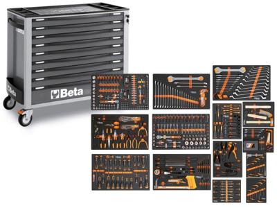 Beta BW 2400S XLG9/E-XL Gereedschapswagen met 9 laden, gevuld met gereedschap | 487 Delig - 024006362