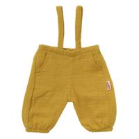 Heless Poppen tuinbroek okergeel, maat 28-35 cm - thumbnail