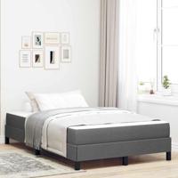 Boxspring bed met matras Donkergrijs 120 x 190 cm Stof - thumbnail