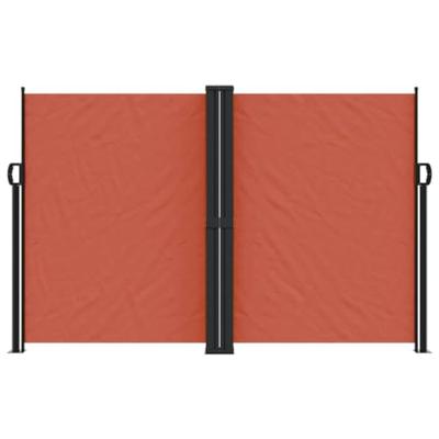Windscherm uittrekbaar 160x1000 cm terracottakleurig