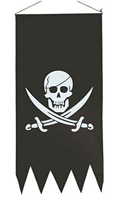 Piraten Banner Schedel & Zwaarden (40x80cm)