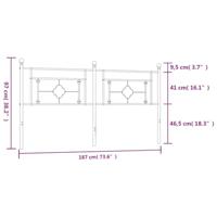 Hoofdbord 180 cm metaal wit - thumbnail