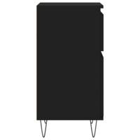 Dressoirs 2 st 40x35x70 cm bewerkt hout zwart - thumbnail