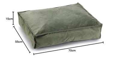 Designed by Lotte Ligkussen hond Nalino - Groen 70 x 55 x 15 cm - thumbnail