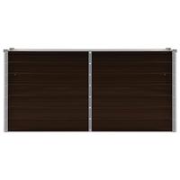 Plantenbak verhoogd 160x40x77 cm gegalvaniseerd staal bruin - thumbnail