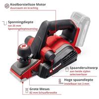 Einhell Professional TP-PL 18/3 Li BL Vlakschaafmachine Met afzuiging 82 mm - thumbnail