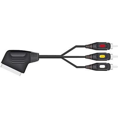 SpeaKa Professional SCART / Composite cinch TV, receiver Aansluitkabel [1x SCART-stekker - 3x Cinch-stekker] 2.00 m Zwart