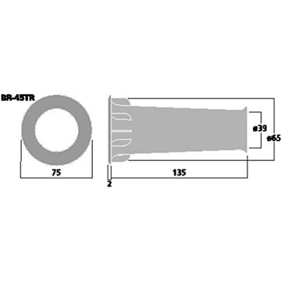 Monacor BR-45TR Bassreflexbuis 135 mm Binnendiameter:39 mm