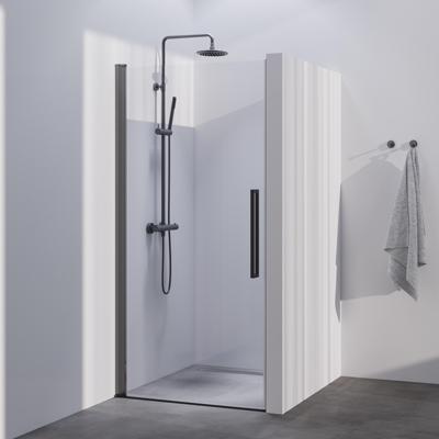 BRAUER Season nisdeur model A met draaideur helder glas 60x200 omkeerbaar incl. glascoating Season-Gunmetal BRAUER Season nisdeur model A met draaideur helder glas 60x200 omkeerbaar incl. glascoating Season-Gunmetal