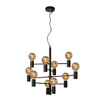 Lucide LEANNE - Hanglamp - Ø 65 cm - 10xE27 - Zwart