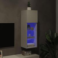 Tv-meubel met LED-verlichting 30,5x30x90 cm wit - thumbnail