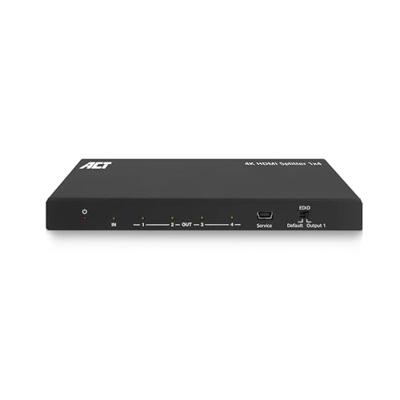 ACT 4K HDMI splitter. 1 in 4 out. EDID ondersteuning ACT 4K HDMI splitter. 1 in 4 out. EDID ondersteuning