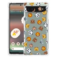 Doorzichtige Silicone Hoesje voor Google Pixel 6A Dieren Emojis - thumbnail