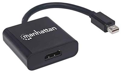 Manhattan 152570 Mini-displayport Adapter [1x Mini-DisplayPort stekker - 1x HDMI-bus] Zwart Afgeschermd, UL gecertificeerd 15.00 cm