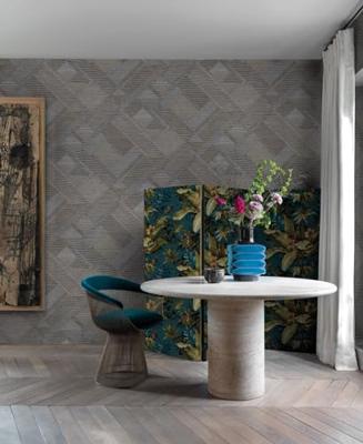Dutch Wallcoverings Asperia - Klee - Zwart/Goud