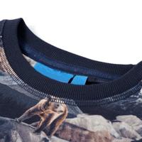 Kindertrui berenprint 104 marineblauw - thumbnail