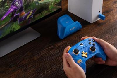 8BitDo ultimate 3-mode controller for xbox - rare 40th anniversary edition (blauw/goud, xbox series x|s, xbox one, pc, bluetooth / usb-c / 2.4 ghz )