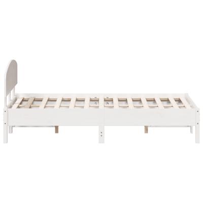 Bedframe zonder matras massief grenenhout wit 200x200 cm - thumbnail