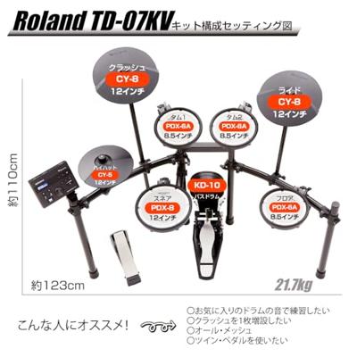 Roland TD-07KV V-Drums elektronisch drumstel - thumbnail