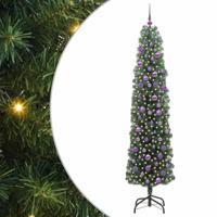 VidaXL Kunstkerstboom groen 210 cm pvc en staal en kunststof - thumbnail