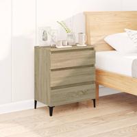 Dressoir 60x35x70 cm bewerkt hout sonoma eikenkleurig - thumbnail