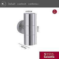 Paulmann 94331 Wandlamp GU10 RVS (geborsteld) - thumbnail