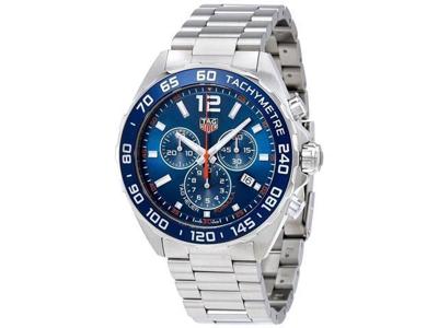 TAG Heuer CAZ1014. BA0842 43 mm Formule 1 chronograaf wijzerplaat met ringhorloge, blauw