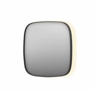 Spiegel INK SP30 80x4x80 cm incl. Indirect LED-Verlichting Rondom en Spiegelverwarming Mat Zwart - thumbnail