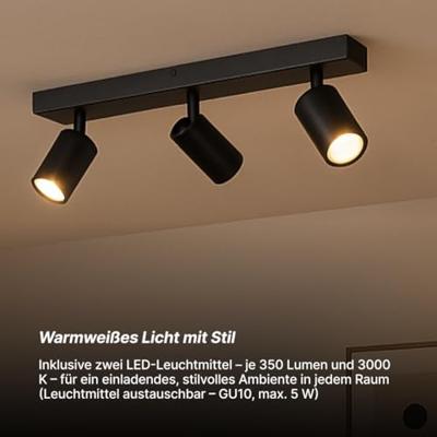 Brilliant Zwarte plafondspotJello 3-lichts - G99729/76