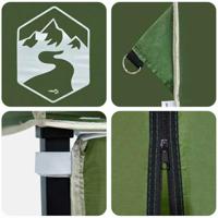 Luifeltent Groen 250 x 250 x 227 / 236 / 245 cm Oxford stof - thumbnail