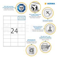 Etiket HERMA 8638 70x36mm premium wit 240stuks - thumbnail