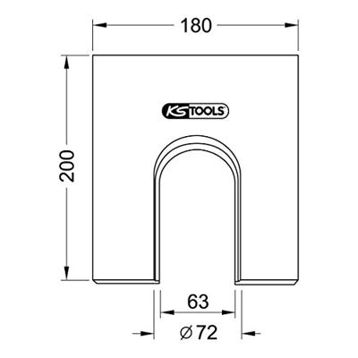 Prismaplaat Ø 72,0 mm KS Tools 700.1743
