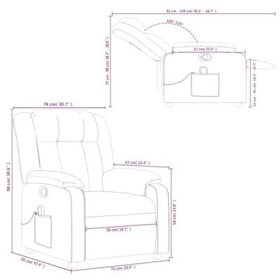 Massagestoel verstelbaar kunstleer grijs