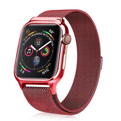 Milanese lus magnetische roestvrijstalen horlogeband met frame voor Apple Watch Series 4 44mm Milanese lus magnetische roestvrijstalen horlogeband met frame voor Apple Watch Series 4 44mm