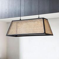 MUST Living Hanglamp 'Raffles' Rotan en teakhout, 100cm - thumbnail