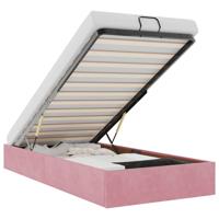 Bedframe zonder matras 90x190 cm fluweel roze - thumbnail